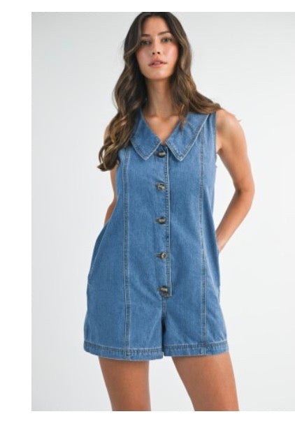 Denim Romper