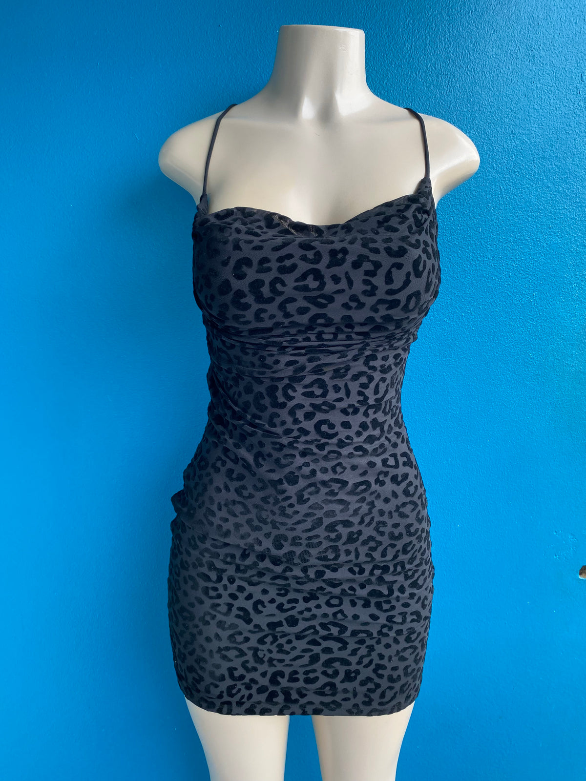 Leopard Black Dress