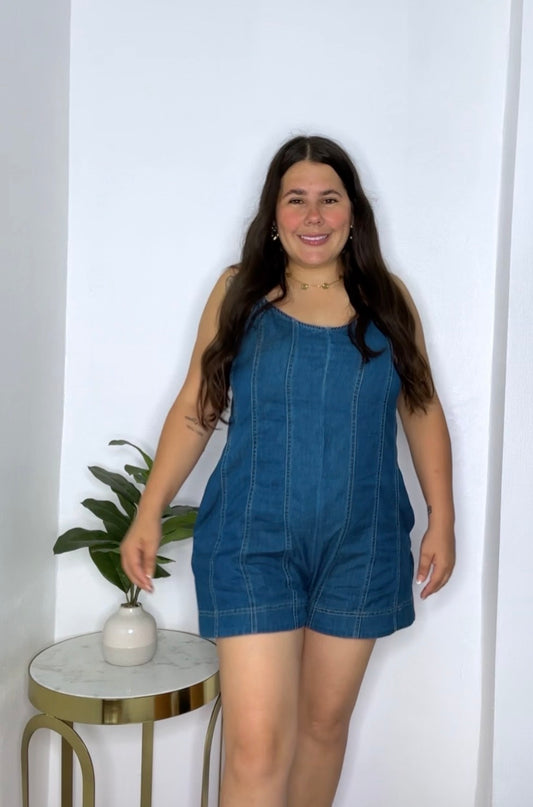 Aura Denim Romper
