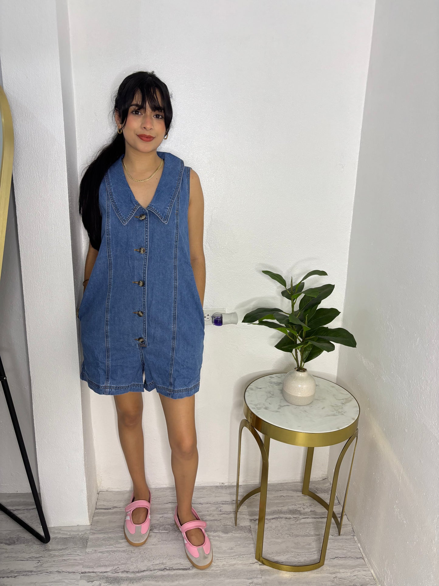 Denim Romper