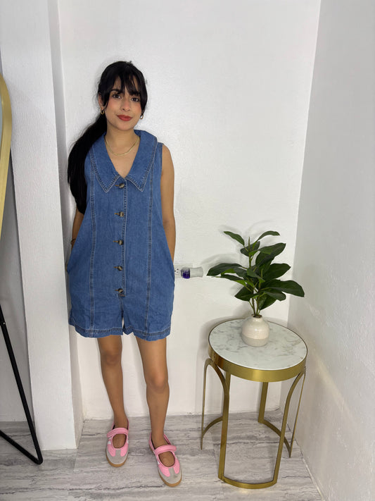 Denim Romper